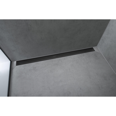 Hansgrohe RainDrain Match Douchegoot - 90cm - hoogte verstelbaar frame - mat zwart SW1590433