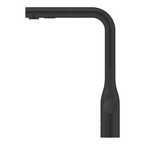 GROHE Essence New mitigeur cuisine - bec en L - douchette extractible - double jet - noir mat SW1477614