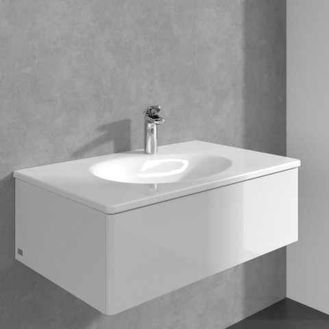 Villeroy & Boch Antao 1 greeps wastafelkraan - 140mm - met push open afvoergarnituur - hoogglans chroom SW974137