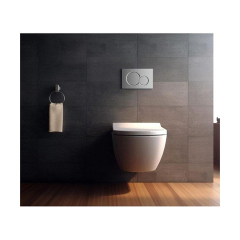 Geberit Sigma01 bedieningsplaat - 2-toets spoeling - ronde knoppen - mat chroom gelakt - mat chroom SW420175