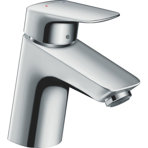 Hansgrohe Logis 1 greeps wastafelkraan - 70 met afvoerplug - hoogglans chroom 0605642
