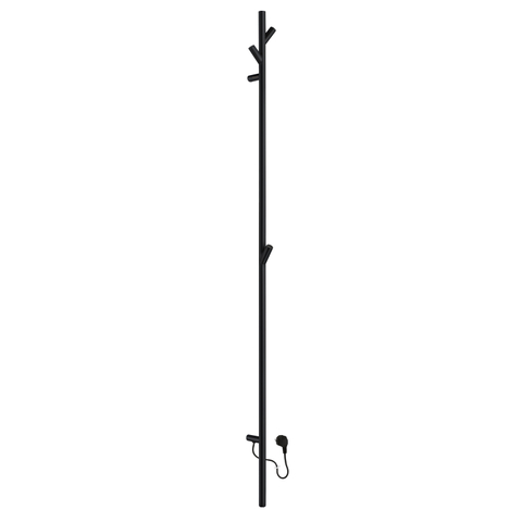 Smedbo Dry Handdoekradiator 10.7x172x8cm ophangen RVS Mat Zwart SHOWROOMMODEL SHOW26172
