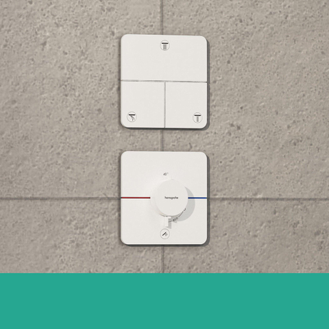 Hansgrohe Showerselect comfort q Thermsotaat - inbouw - 1 functie - extra uitgang - mat wit SW918087