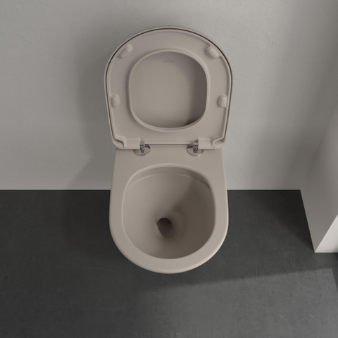 Villeroy & Boch Antao Subway - 3.0 wandcloset - diepspoel - zonder spoelrand - met TwistFlush CeramicPlus - spoelrandloos - mat almond (beige) SW917947