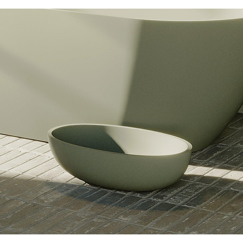 Riho Escala Waskom Solid Surface 55x32x15cm mat moss green (groen) SW957283