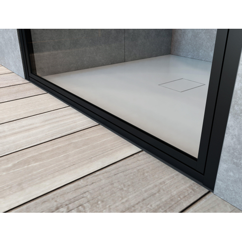 Marenza Bellini Porte de douche - 80x200cm - lignes de cadre extérieur - anti-calcaire - noir mat SW491678
