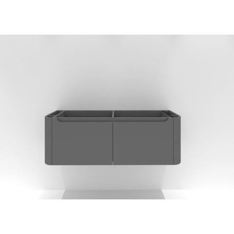 H&R badmeubelen Juice Meuble sous-lavabo - 120x45x40cm - angles arrondis - 2 tiroirs - poignée intégrée - stone grey mat SW867536
