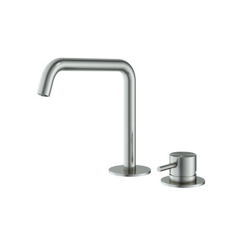 Hotbath Archie Wastafelmengkraan - 2 gats - zonder waste IX RVS316 - geborsteld RVS SW798801