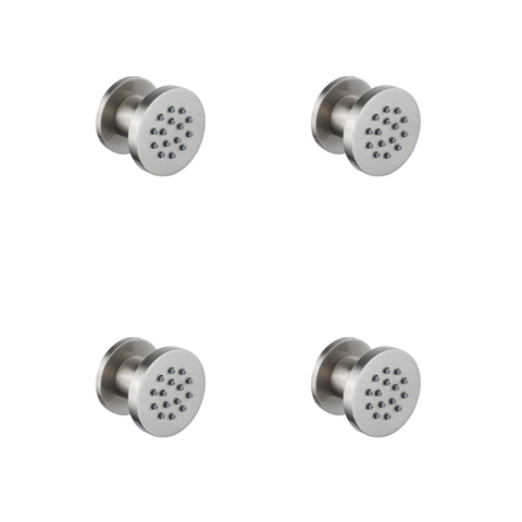 Fortifura Calvi zijdouche - 5cm - rond - 4 stuks - PVD - geborsteld RVS SW1381715
