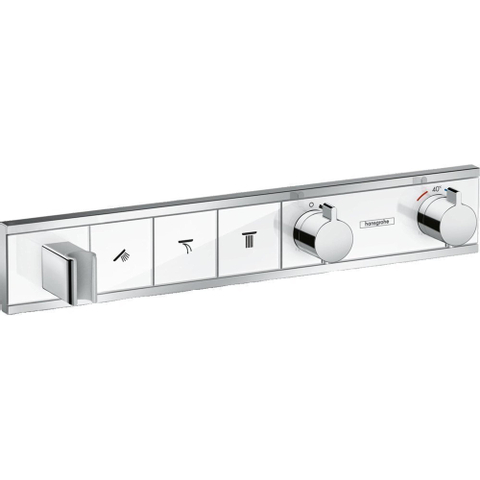 Hansgrohe RainSelect élément de finition pour robinet de douche encastré thermostatique pour 3 fonctions avec support de douchette 52.7x90cm blanc/chrome SW157088