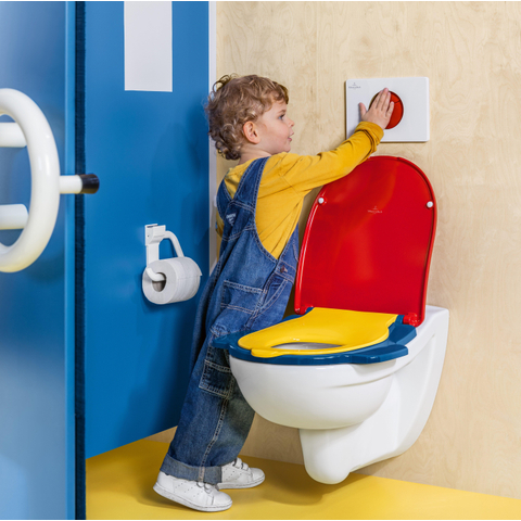 Villeroy & Boch o.novo kids toiletzitting - 1 grote en kleine zitting - 1 deksel mutlicolor - blauw (glans multi) SW209610