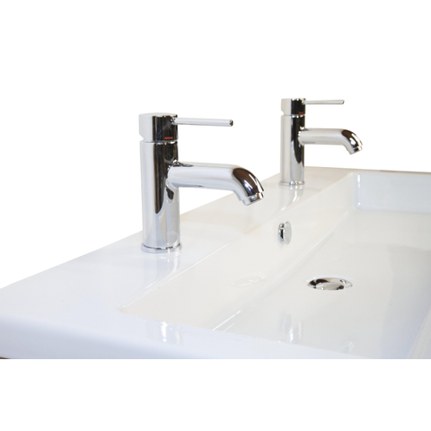 H&R Badmeubelen Djazz Wastafel - 101x45.5x4cm - 2 kraangaten - keramiek wit SW235614