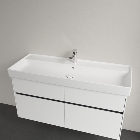 Villeroy & Boch Collaro meubelwastafel - 120x47cm - met overloop - 1 kraangat CeramicPlus - Stone White (mat wit) SW358339