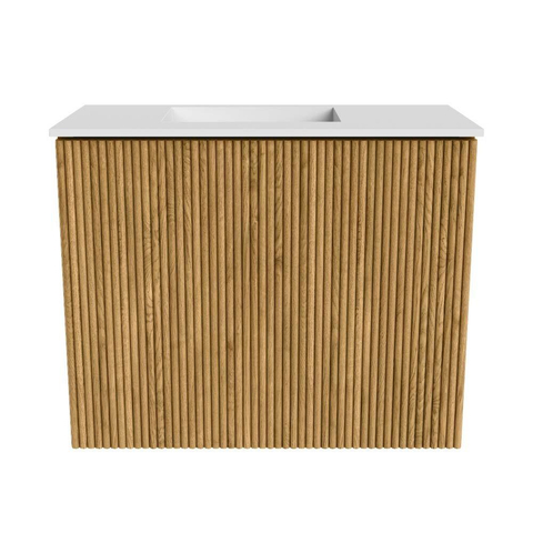 Mondiaz JOYA 50cm meuble de toilette - couleur Oak - Vasque FAYE position Gauche 1 trou de robinet couleur Talc. SW1421092