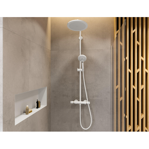 Hansgrohe Croma select s Elect Regendoucheset - thermostaat - air - 1jet - ecosmart - croma - 280 - hoofddouche - handdouche 3 standen - mat wit SW451587