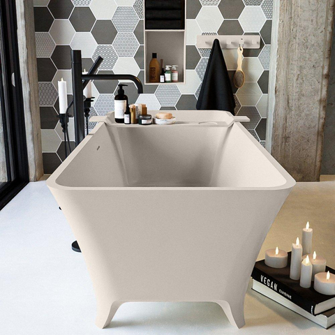 MONDIAZ LUNDY Baignoire îlot - 170x75cm - Lin SW491589