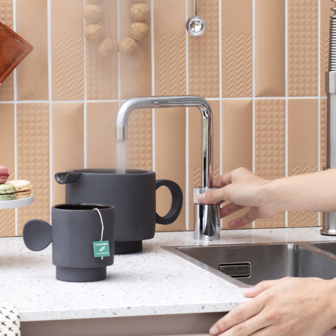 Quooker Nordic Square kokendwaterkraan - draaibare uitloop - Combi+ reservoir - Warm / kokend water - Chroom SW99179