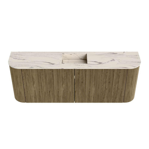 Mondiaz JOYA-DLUX Meuble de toilette 113,2cm - arrondis gauche et droite couleur Dusk - Vasque FAYE position Milieu Sans trou de robinet couleur Nata SW1425951
