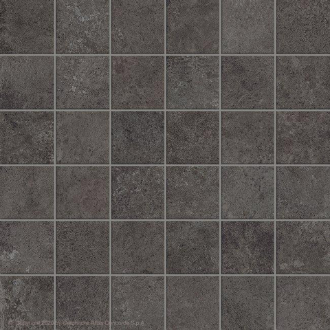 Terravito Sigillo mozaïektegel - 29.6x29.6cm - 8mm - gerectificeerd - Betonlook - Antraciet SW863168