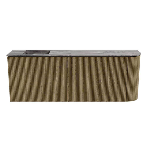 Mondiaz JOYA-DLUX 111.6cm toiletmeubel - ronding rechts kleur Dusk - Wastafel FAYE positie Links Zonder kraangat kleur Sombra. SW1426184