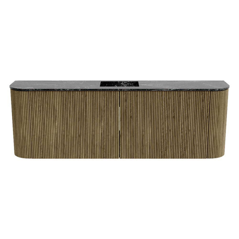 Mondiaz JOYA-DLUX Meuble de salle de bains 123,2cm - arrondi gauche et droite couleur Dusk - Vasque FAYE position Milieu 1 trou de robinet couleur Lava SW1423278