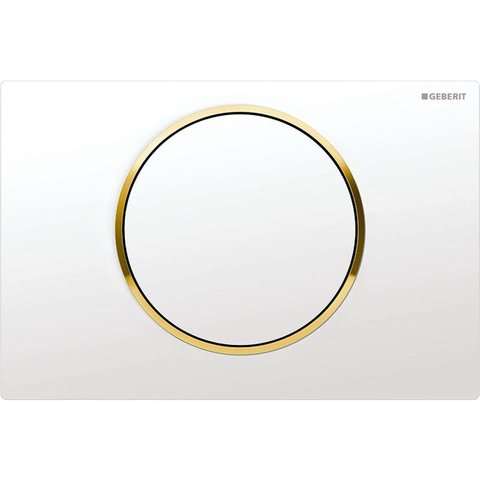 Geberit Sigma10 bedieningsplaat - spoel-stop spoeling - rond - wit goud 0730026