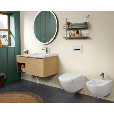 Villeroy & Boch Subway 2.0 wandbidet - 56.5x37.5x28cm - met overloop - White Alpine (glans wit) 0124040