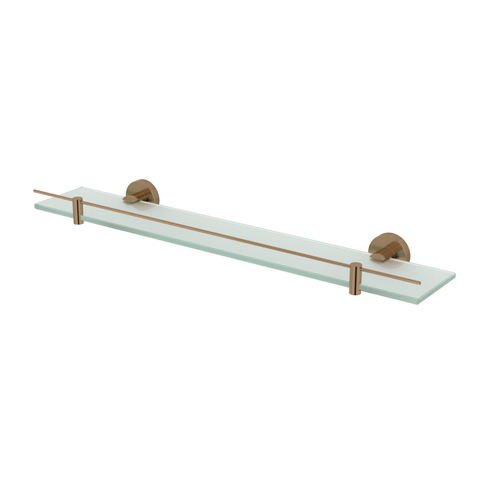 Haceka Kosmos Étagère - 60x12cm - verre - cuivre brossé SW955716