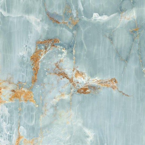SAMPLE Ceralto Marvella Marble Vloertegel - 120X120 - 6.5mm - glans - turquoise SW1591656