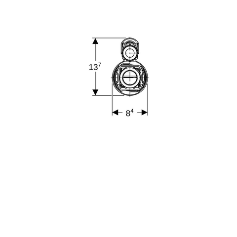 Geberit soupape de chasse - universel type 290-383 WC à poser g/chasse SW1235340