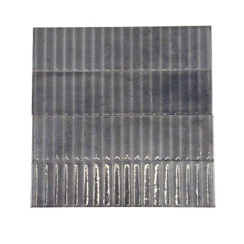 SAMPLE Terravito Sileno Voor wandtegel - 30x7.5cm - 8mm - ribbel - Antraciet SW1221343