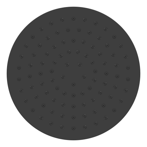 Wiesbaden Unimatch Hoofddouche rond - 20x1.2cm - mat zwart SW110892