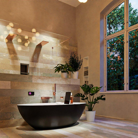 MONDIAZ FLOAT Baignoire îlot - 170x80cm - Urban/talc SW491487