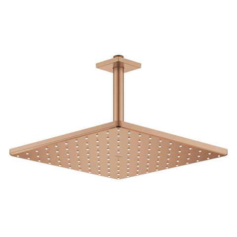 Grohe Rainshower Mono 310 Cube Hoofddouche - 31x 31cm - 1 straalsoort - plafondarm 14.2cm - brushed warm sunset (koper) SW439046