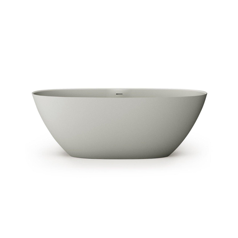 Zeza Element Baignoire îlot- 175x76x60cm - solid surface - gris clair SW1208809
