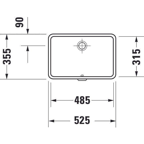 Duravit Vero Onderbouwwastafel - zonder kraangat - met overloop - 48.5x31.5cm - met wondergliss - inclusief bevestiging - wit 0291362