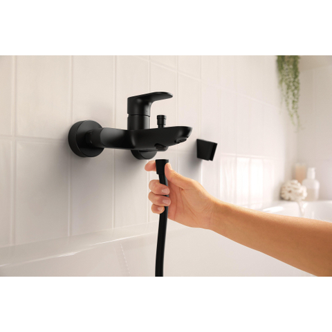 Hansgrohe Rebris s Eengreeps badmengkraan - opbouw - met 2 flow rates - mat zwart SW803028