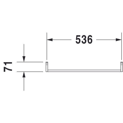 Duravit Vero Handdoekhouder - voor wastafel 045460 - hoogglans chroom 0296113