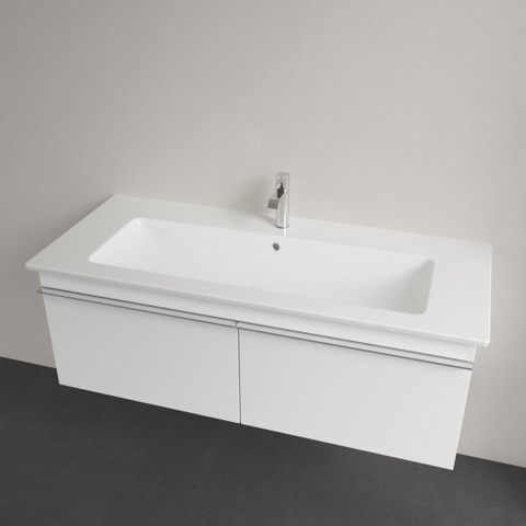 Villeroy & Boch venticello wastafel - 120x50cm - 1 kraangat overloop ceramic plus - White Alpine (glans wit) 1025111