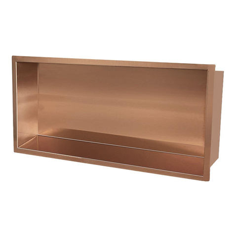 Wiesbaden Demis inbouwnis 30 x 60 x 10 cm geborsteld brons koper PVD OUTLETSTORE STORE44086