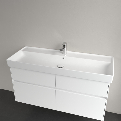 Villeroy & Boch Collaro meubelwastafel - 120x47cm - met overloop - 1 kraangat CeramicPlus - Stone White (mat wit) SW358339