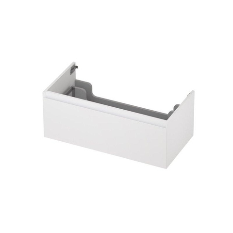 INK Wastafelonderkast - 70x45x35cm - 1 lade - greeploos - MDF lak - Mat wit SW71393