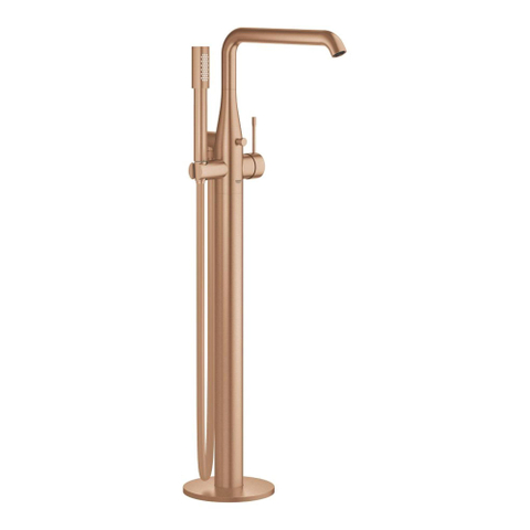Grohe Essence New Afbouwdeel vrijstaande badkraan - omstel - draaibare uitloop 27.7cm - handdouche - doucheslang - brushed warm sunset (koper) SW98811