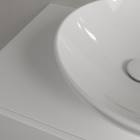 Villeroy & Boch Loop & Friends opzetwastafel - 42cm rond - zonder overloop - White Alpine (glans wit) SW644075
