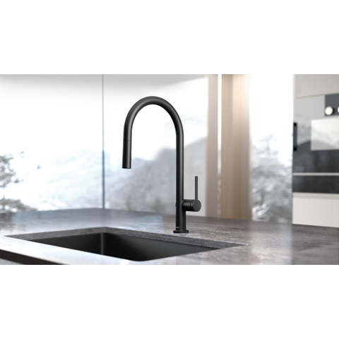 Hansgrohe Talis m54 - 1 greeps keukenmkr - 210 uittrekb v.dche - sbox - mat zwart SW528860