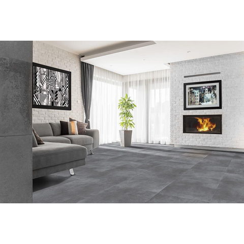 ÉCHANTILLON Terravito Davano carreau de sol et de mur - 120x120cm - rectifié - anthracite mat SW1130723