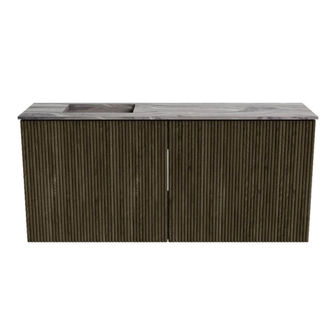 Mondiaz JOYA-DLUX 90cm toiletmeubel - kleur Shadow - Wastafel FAYE positie Links 1 kraangat kleur Sombra. SW1425201