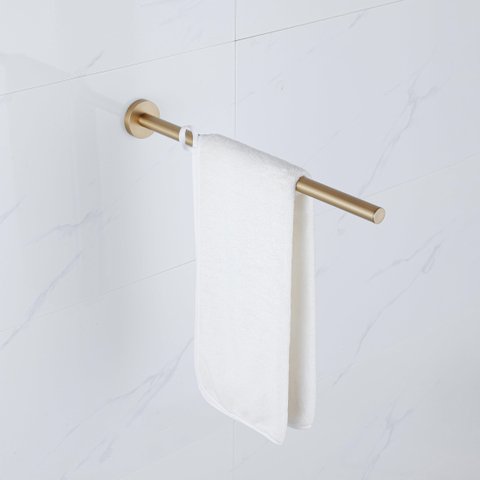 Fortifura Calvi Handdoekhouder - 40cm - vast - geborsteld messing (goud) SW1441596