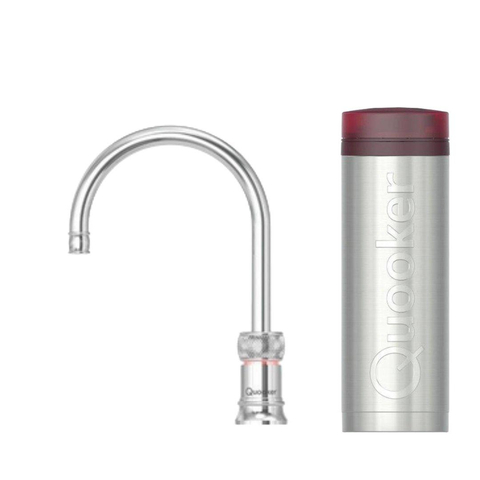 Quooker BE Classic Nordic Round robinet d'eau bouillante - bec pivotant - réservoir PRO3 - Eau chaude / bouillante - Chrome SW795609