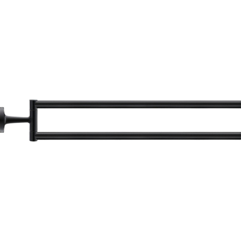 Duravit Starck T Handdoekhouder - 2 stangen - 46.5cm - draaibaar - mat zwart SW297086